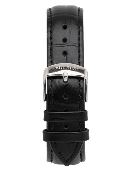 Paul Rich Horlogeband Chrono Black Leather 22 mm Paul Rich Horlogeband Chrono Black Leather 22 mm