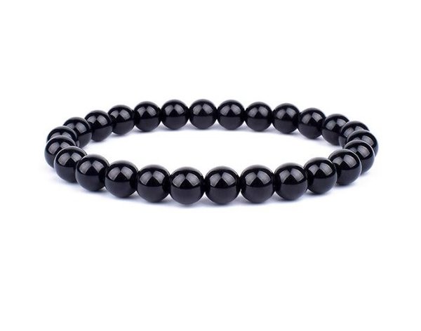 Armband Natuursteen Kralen Zwart