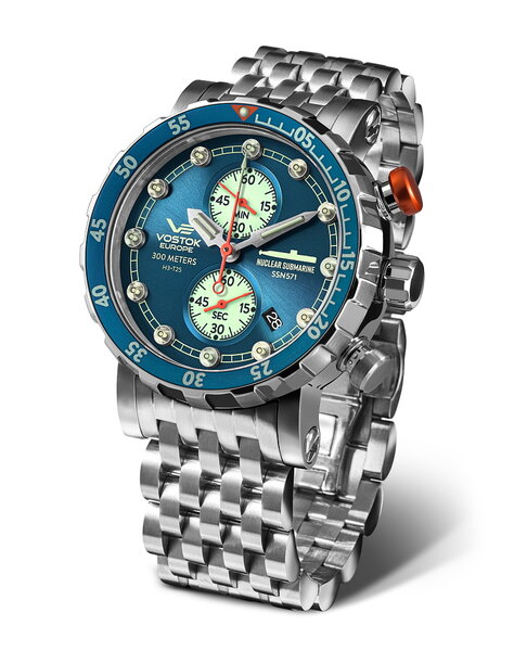 Vostok Europe SSN-571 Nuclear Submarine Chrono VK61-571A610B Vostok Europe SSN-571 Nuclear Submarine Chrono VK61-571A610B