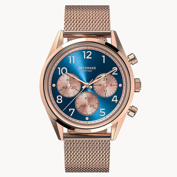 Detomaso Heritage Chronograph Rose Blue D12-06-58 Detomaso Heritage Chronograph Rose Blue D12-06-58