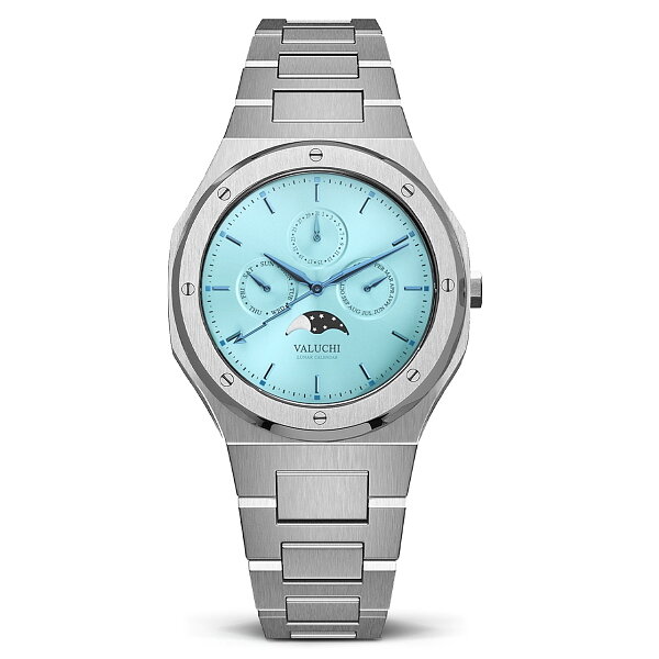 Valuchi Lunar Calendar Silver Ice Blue