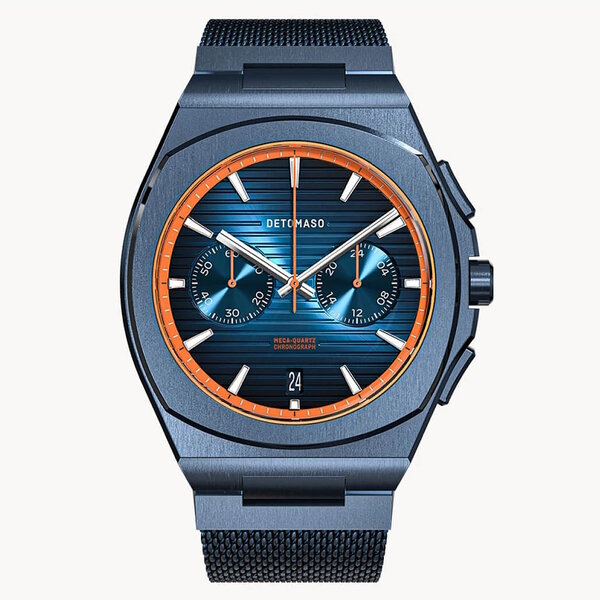 Detomaso Voltre Chronograph First Edition Blue Orange D14-01-75 Detomaso Voltre Chronograph First Edition Blue Orange D14-01-75