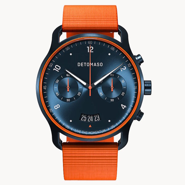 Detomaso Sorpasso Chronograph Velocità Blue Orange D02-35-71 Detomaso Sorpasso Chronograph Velocità Blue Orange D02-35-71