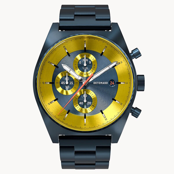 Detomaso D10 Chronograph Blue Yellow Limited Edition D10-07-33 Detomaso D10 Chronograph Blue Yellow Limited Edition D10-07-33