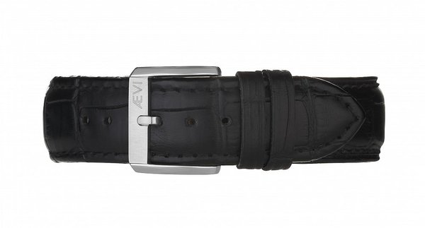 Aevi Classic Black Crocodile Horlogeband Aevi Classic Black Crocodile Horlogeband