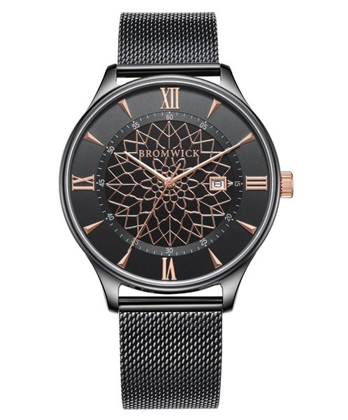 Bromwick Tower Rose Gold / Black Mesh Bromwick Tower Rose Gold / Black Mesh