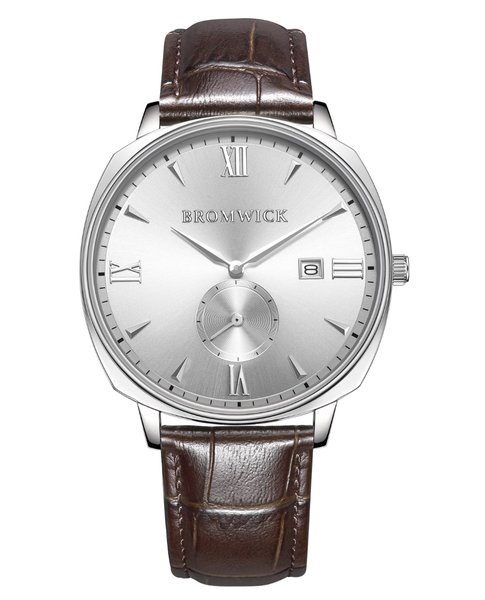Bromwick Crown Silver Brown Leather Bromwick Crown Silver Brown Leather