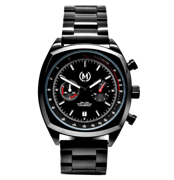 Marchand Black Driver Chrono Metal Strap Marchand Black Driver Chrono Metal Strap